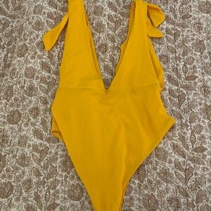Vibrant Yellow One-Piece Swimsuit